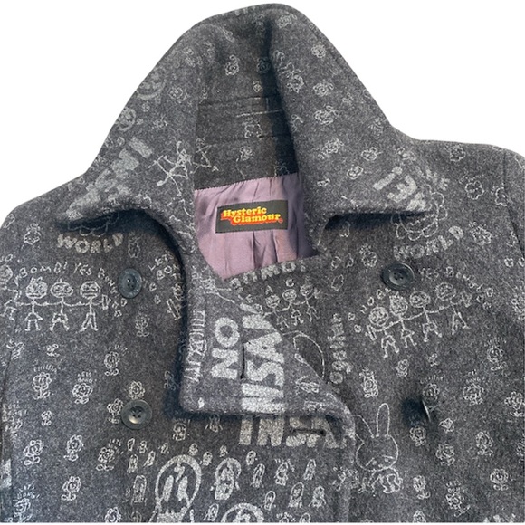 Hysteric Glamour Fitted Pea Coat - Picture 2 of 4